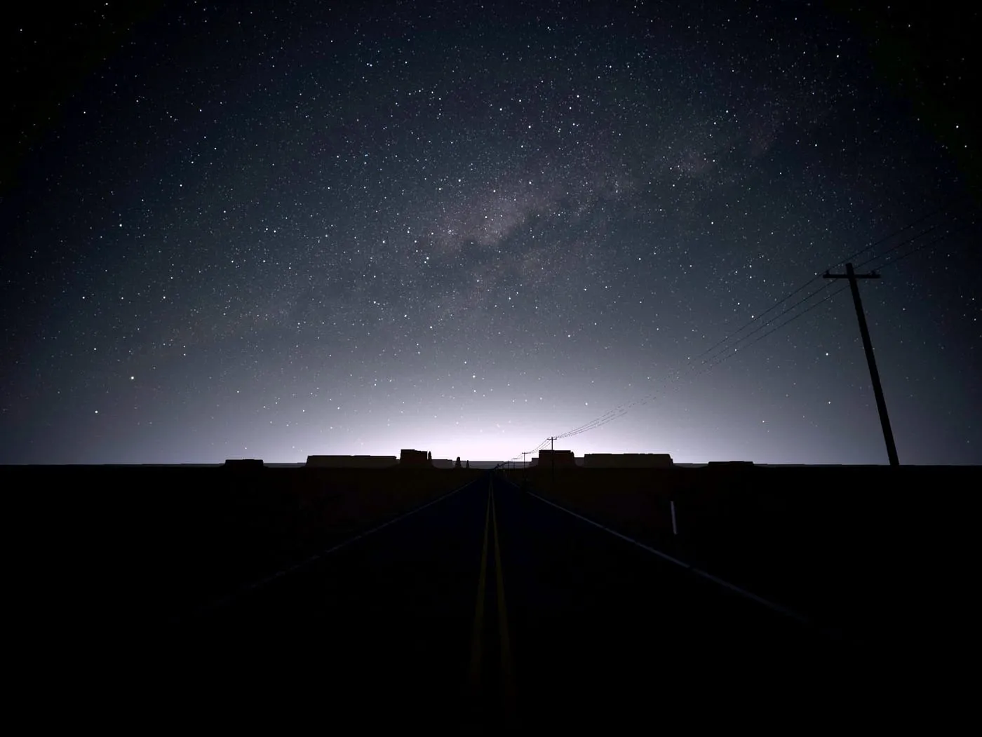 A mesma foto num céu Bortle 4, com o horizonte claro